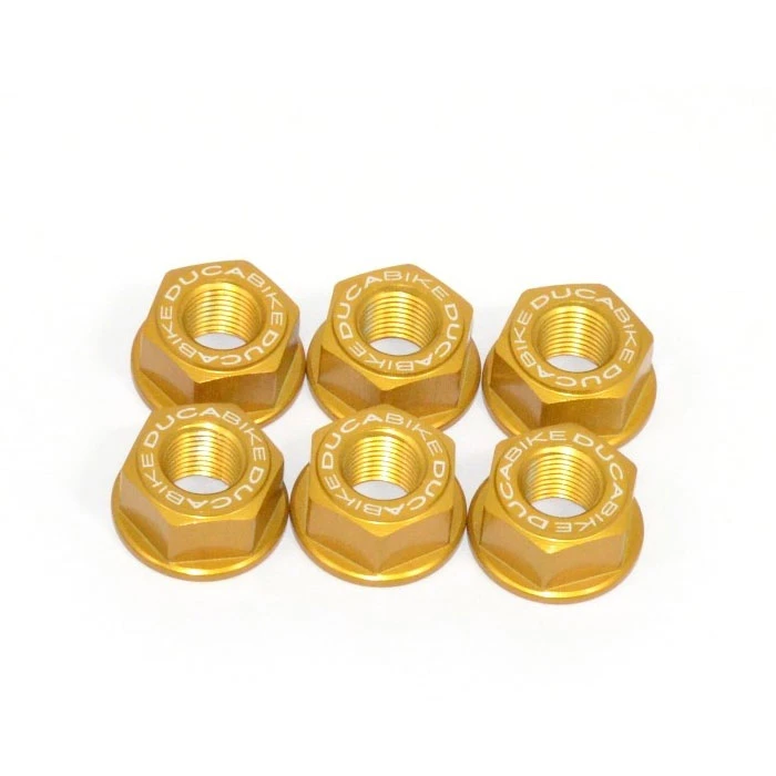 Trasmissioni Ducabike Kit Dadi Flangia Portacorona Ducati Oro 3 Trasmissioni Ducabike Kit Dadi Flangia Portacorona Ducati Oro