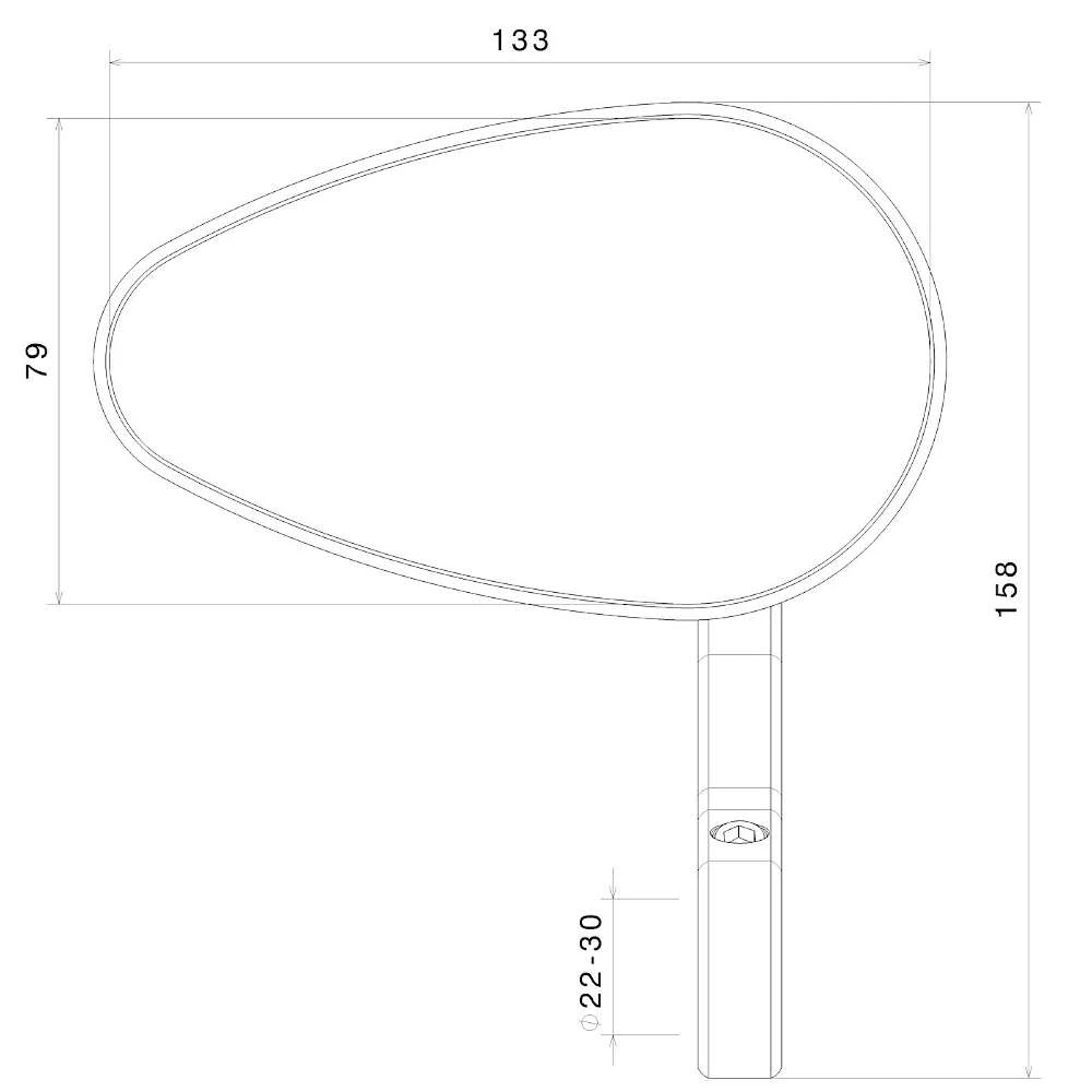 Rizoma Specchio Reverse Radial Biposizione Nero 4 Rizoma Specchio Reverse Radial Biposizione Nero - immagine 2