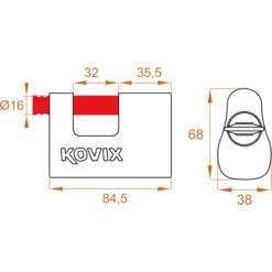 Sonori Lucchetto A Perno Kovix Kbl16 Grigio -Vendite Givi kovix kbl16 2