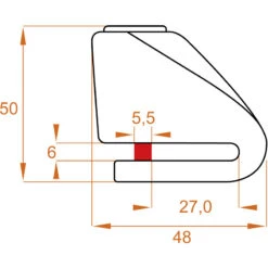 Bloccadisco Kovix Kn1 Arancio Fluo -Vendite Givi kovix kn1 misure