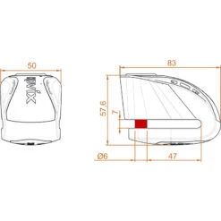 Bloccadisco Kovix Knx6 Verde Fluo -Vendite Givi kovix knx6 misure 2
