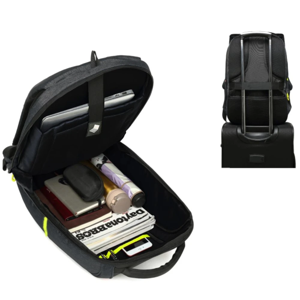 Zaini Zaino Impermeabile Onedesign Grigio Giallo Nero 6 Zaini Zaino Impermeabile Onedesign Grigio Giallo Nero - immagine 4