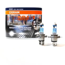 Fari Blister Con 2 Lamp.osram Night Racer +110 H4 12v 60/55w P43t