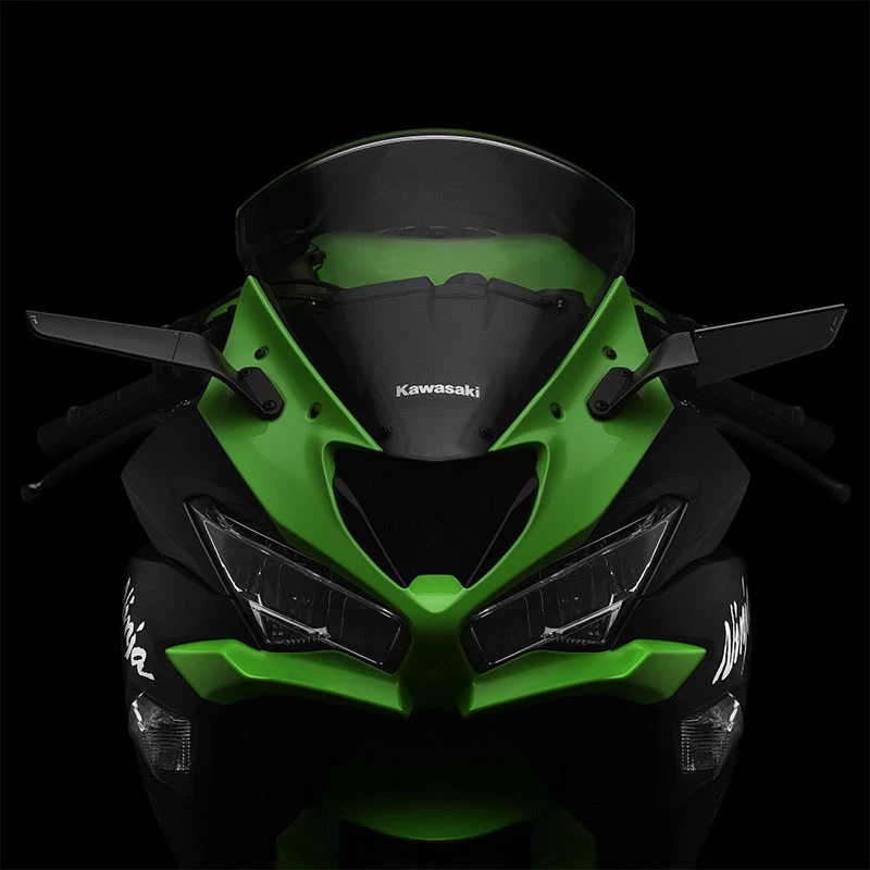 Coppia Specchi Rizoma Stealth Ninja Zx-6r Nero 4 Coppia Specchi Rizoma Stealth Ninja Zx-6r Nero - immagine 2