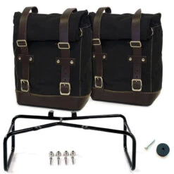 Valige Laterali Kit Valigie Unit Garage Canvas R Ninet Nero Marrone