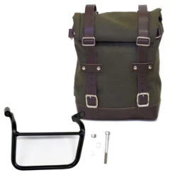 Valige Laterali Unit Garage Canvas+telaio Sx Triumph Scrambler Verde