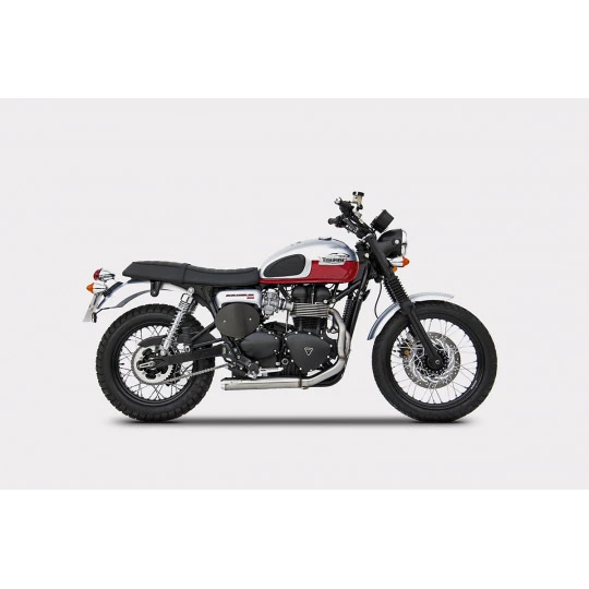 Scarichi Completi Kit Zard 2>1 Cross Inox Racing Black Triumph Scrambler 4 Scarichi Completi Kit Zard 2>1 Cross Inox Racing Black Triumph Scrambler - immagine 2
